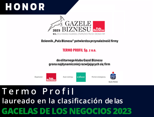 Termo Profil laureado en la clasificación de las GACELAS DE LOS NEGOCIOS 2023
